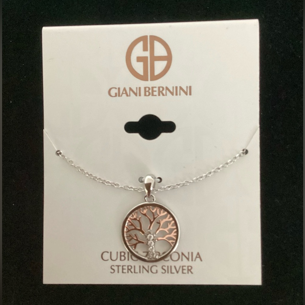 Giani Bernini Two-Tone Tree of Life Pendant Necklace - Picture 2 of 6